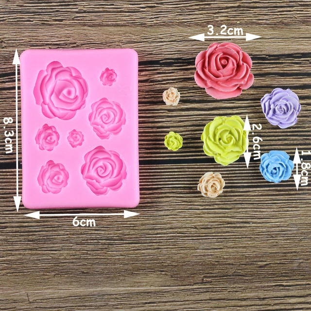 Roses Collection Fondant Mold-rose Flower And Leaves Shapes Silicone Mold  For Sugarcraft Cake Decoration, Cupcake Topper, Polymer Clay, Candy,  Chocola