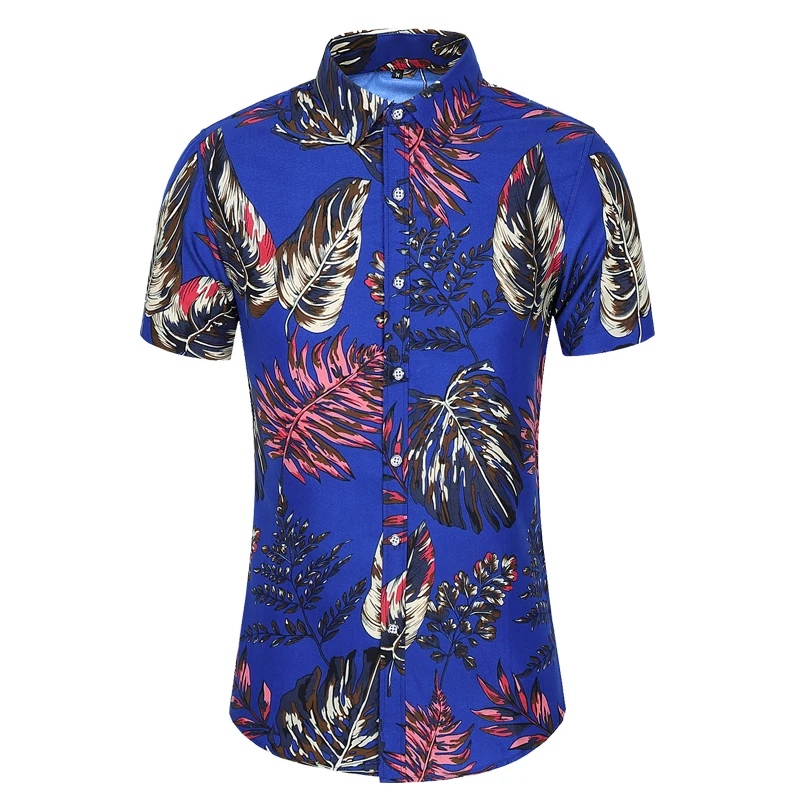 Fashion Korea Design Hawaii Beach Short Sleeve Casual Shirts For Men's Print Blouse Summer Clothing Plus Asian Size 5XL 6XL 7XL asian elements graphic design in the east