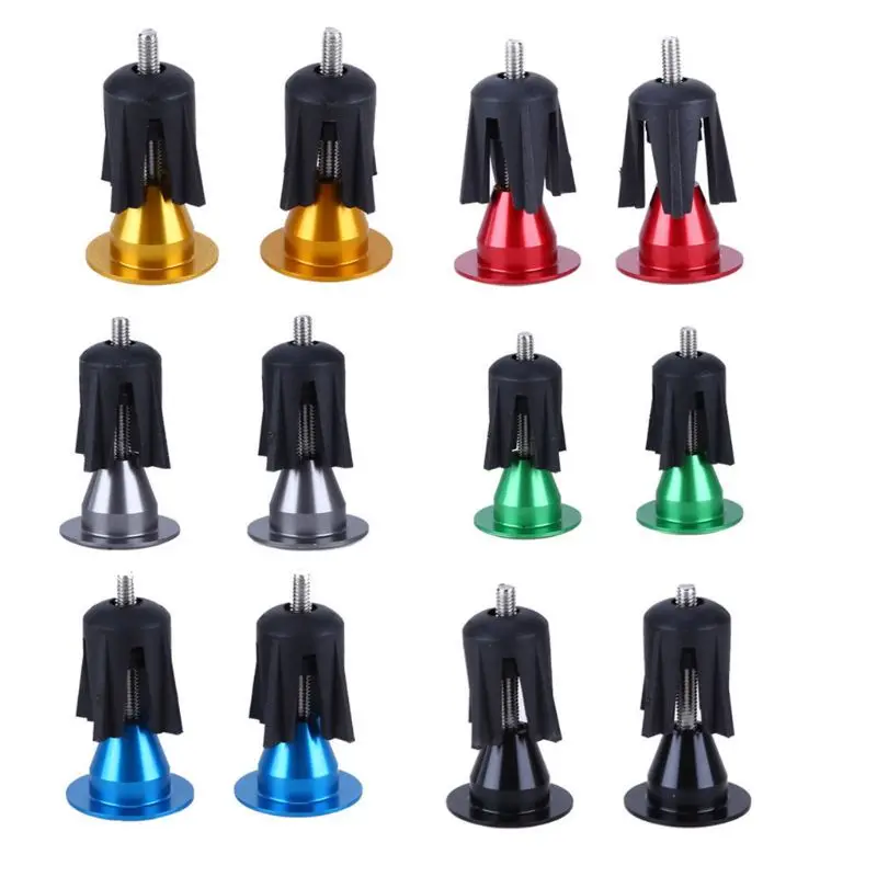 

1pair Bike Handlebar Cap Bicycle Grips Aluminum Alloy Bike Handlebar End Lock-On Plugs Bar Grips Caps Covers Bicycle Parts