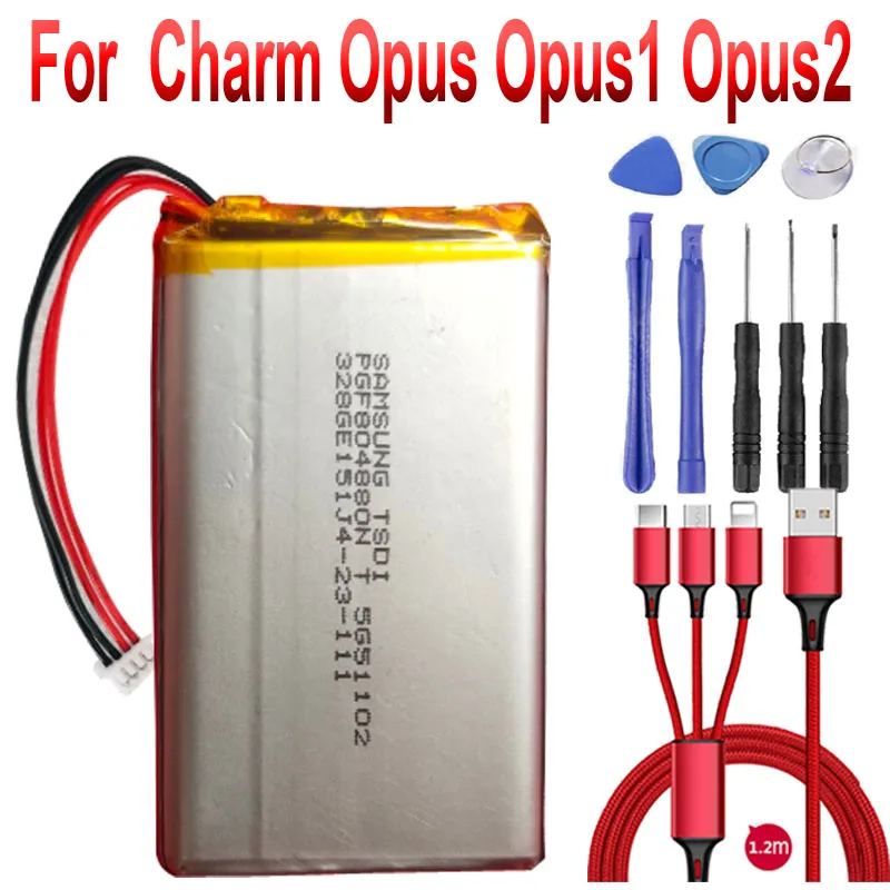 3 8 В аккумулятор 5000 мАч для Charm Opus Opus1 Opus2 Player 1 2 литий-полимерный перезаряжаемый