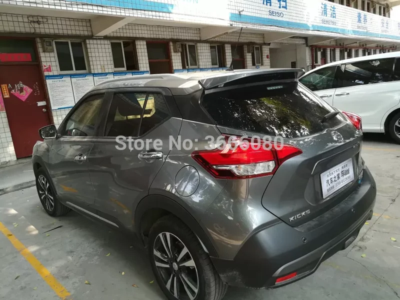 Для Nissan KICKS ABS пластик Неокрашенный праймер цвет задний спойлер на крышу багажника крыло губы крышка багажника автозапчасти