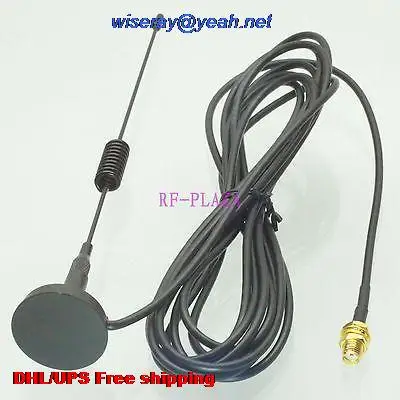 

DHL/EMS 100 pcs 433MHZ Antenna 433MHZ 3dBi GPRS GSM SMA female bulkhead Magnetic Base for Ham Radio-A1