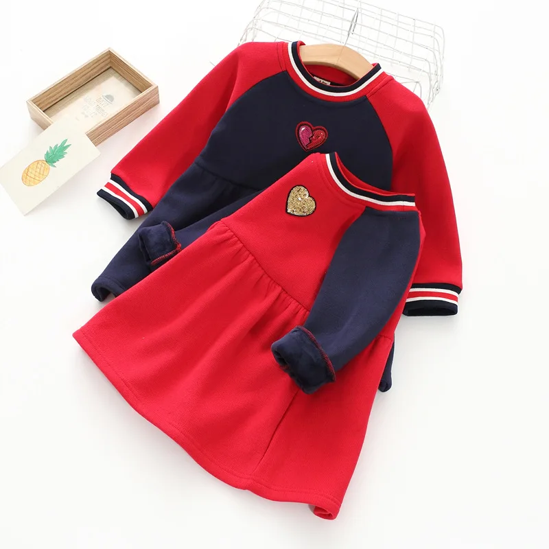 

Embroidered Girls Dress Plus Velvet Wholesale of Winter Super Soft Warm Dress for Children Clothes In 2019