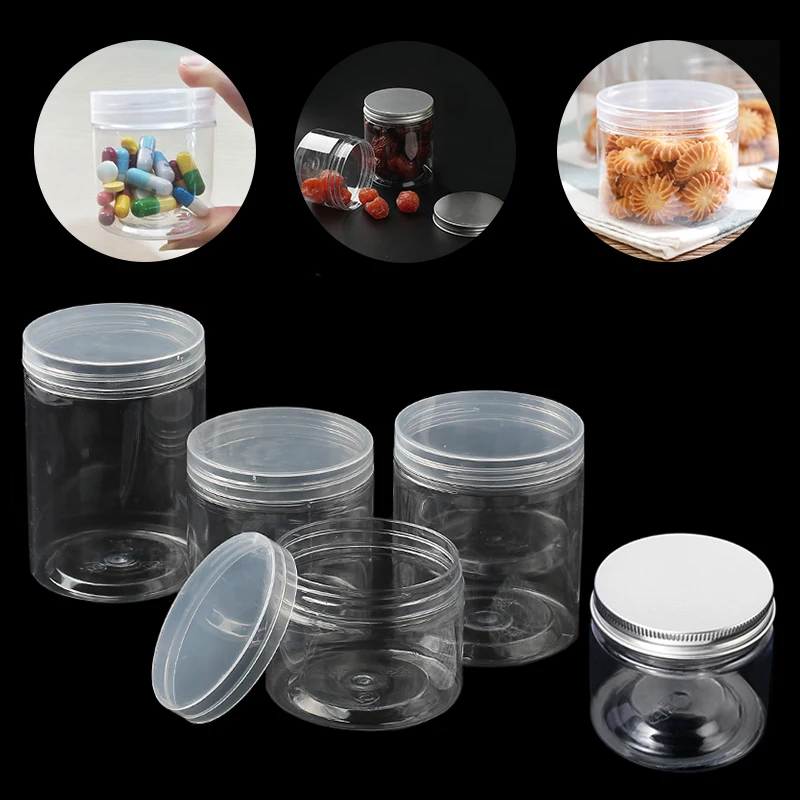 

MIUSIE Portable Travel Empty Plastic Container Round Jar Organizer Makeup Nail Box Cosmetic Pot Cream Bottle Food Storage Can
