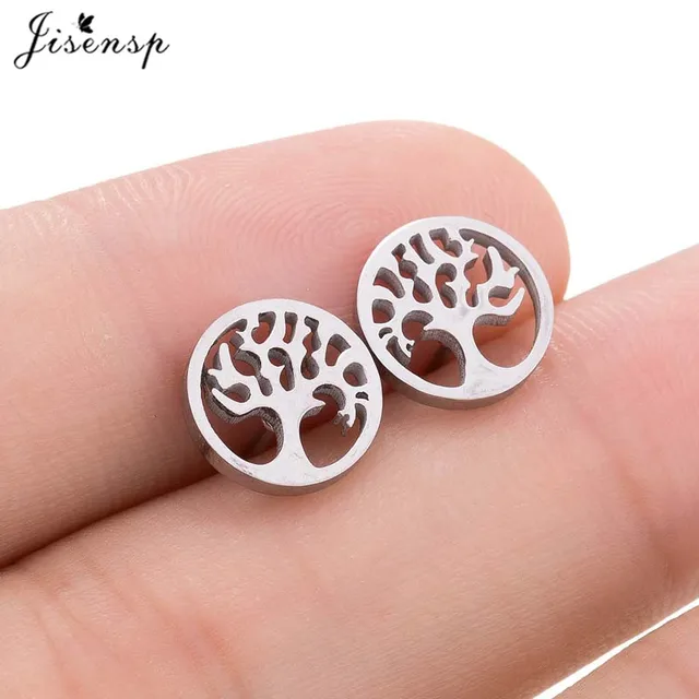 Mini Stainless Steel Earings Fashion Jewelry Small Animal Ear Studs Punk Cross Star Dragon Ballet Stud Earrings Pendientes Gifts GED073