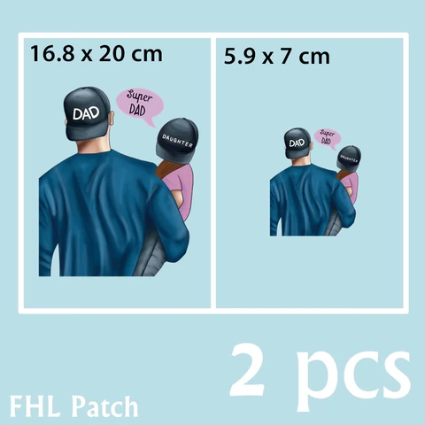 Dad Baby Patch For Clothes Thermal Sticker Iron On Patches Print-on T-shirt Fashion Boys Girls Heat Transfer S2-D83