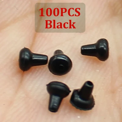 100PCS Black 100 шт. карп рыболовные принадлежности крюк останавливается снасти для ловли Карпов хвостовиком бусины раздвижные крюковые пробки резиновые шарики для ловли карпа установка для волос останавливает инструмент - Цвет: 100PCS Black