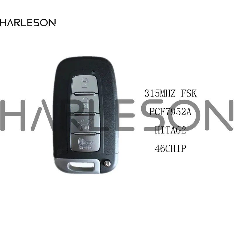 3/4Buttons 7952Achip 315Mhz Remote Smart key For HYUNDAI Elantra Genesis Veloster Equus Tucson Sonata Azera 2009-2015 SY5HMFNA04 433mhz id46 pcf7952 chip remote smart key for kia hyundai i30 i45 ix35 genesis equus veloster tucson sonata elantra sy5hmfna04