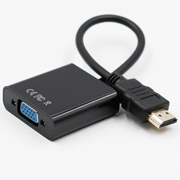 

HDMI to VGA Cable Converter HDMI Male to VGA Female HDMI to Analog VGA Video Converter Adapter Cables HD 1080P for PC Laptop