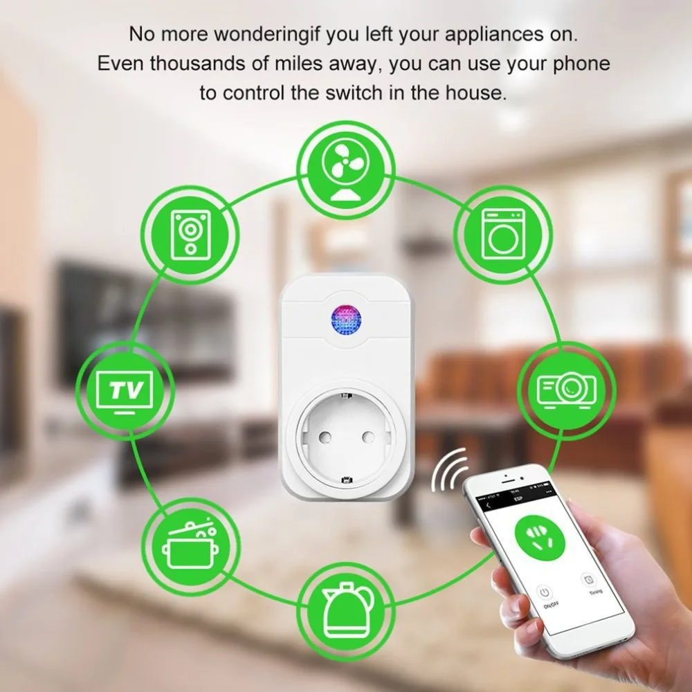 WiFi Smart Plug с портами розетка синхронизации Голосовое управление беспроводной переключатель времени ЕС/США/Великобритания