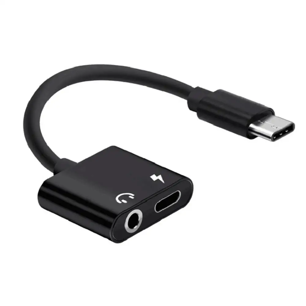 USB адаптер 2 в 1 Type c Lightning на 3 5 мм разъем AUX аудио наушники зарядное устройство