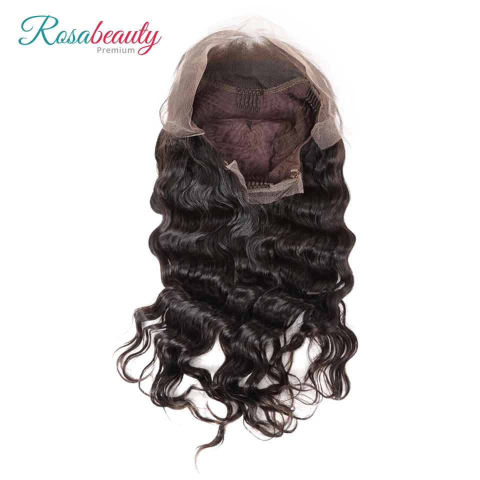 [Rosabeauty] волосы OneCut свободная волна 8-28 дюймов 13x6 человеческие волосы remy кружево спереди парик с высокой плотностью 250% полный толстый конец