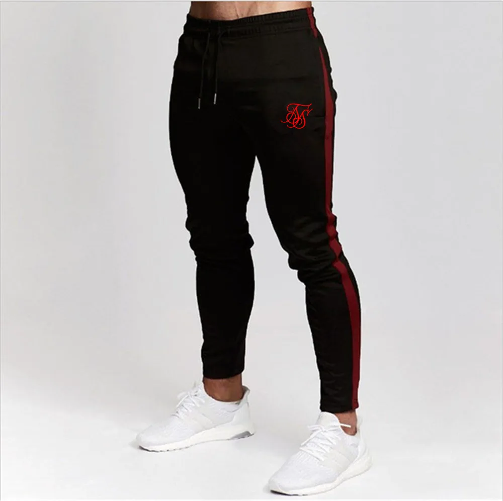 gym joggers Spring Autumn Gyms Men Joggers Sweatpants Sik Silk Men's Joggers Trousers Sporting Clothing The High Quality Bodybuilding Pants mens active wear pants