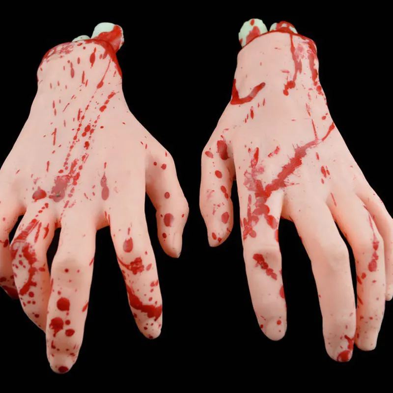 Хэллоуин ужасный страшный кровавый реквизит поддельные человеческие руки декор для ног