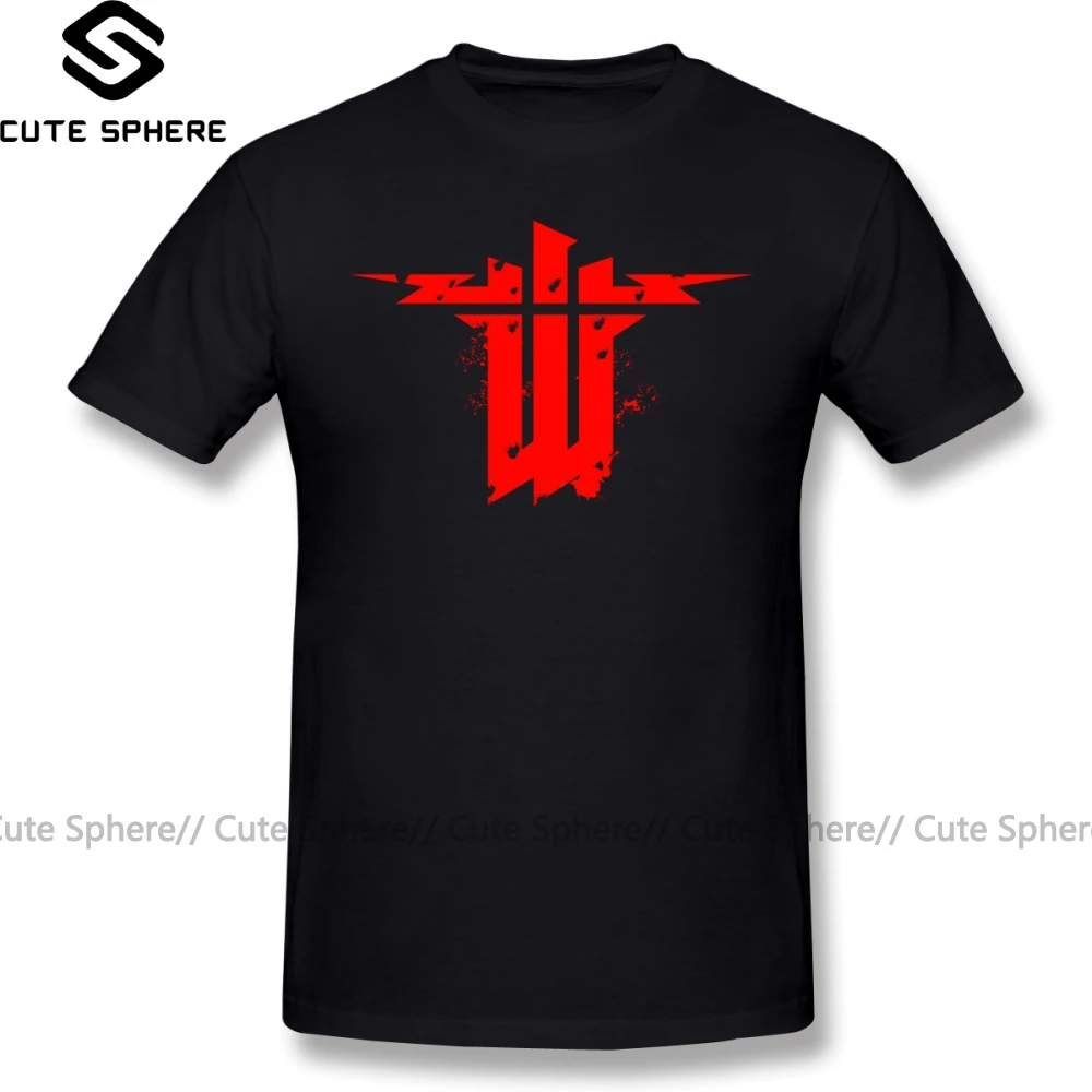 Wolfenstein футболка Wolfenstein заказ футболка Классическая хлопковая футболка плюс размер Мужская принтованная отличная футболка