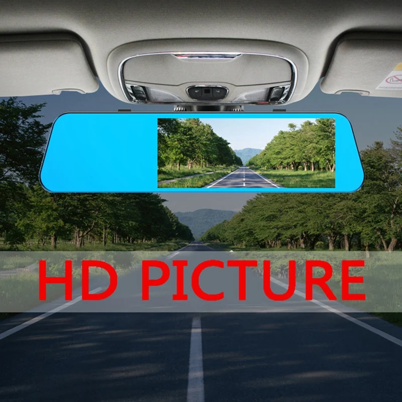 7 дюймов ips 1080P 2.5D пресс-экран резервная камера зеркало автомобиля видеорегистратор