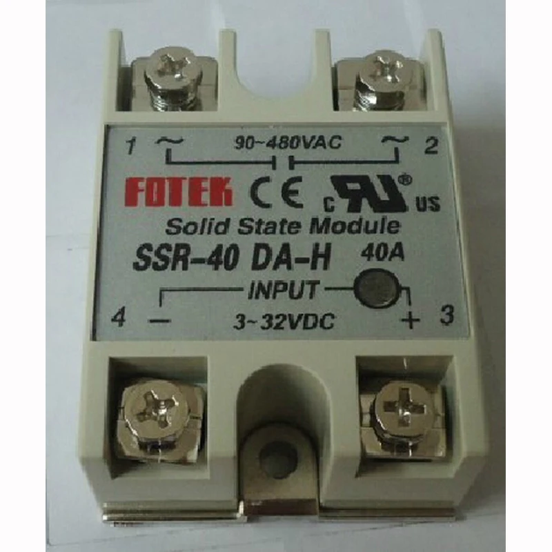 

FOTEK Resistance Regulator solid state relay SSR-40DA-H 40A 3-32V DC TO 90-480V AC