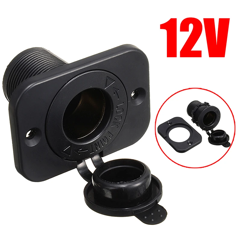 

12V 24V Universal Waterproof Female Cigarette Lighter Socket Power Plug Outlet For Motorcycle Car Boat Tractor Accessories