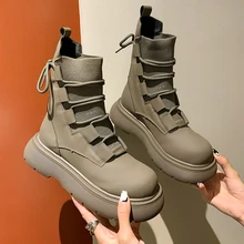 

Punk Gothic Sock Boots Women 2021 New Retor Lace Up Black White Ankle Boots For Women Designer Ladies PU Leather Platform Boots