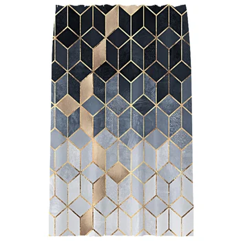 

Marble Pattern Bath Curtain Waterproof Shower Curtains Geometric Bath Screen Printed Curtain for Bathroom Gift
