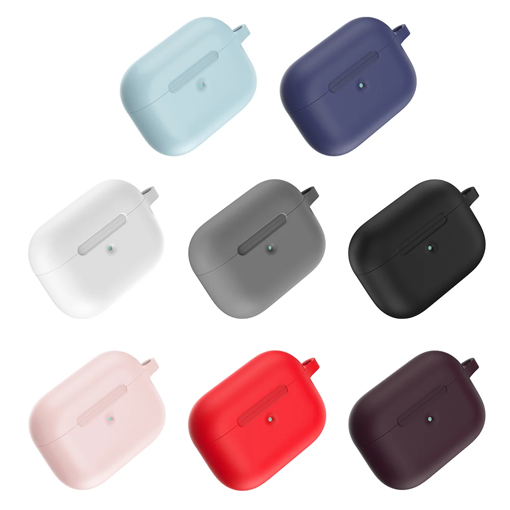 Мягкий удобный жидкий силиконовый чехол для Apple Airpods Pro беспроводные Bluetooth