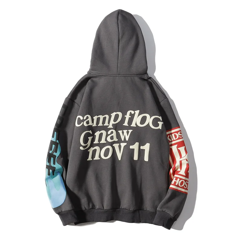 Men's Cool Graffiti Letter Print Hoodie-2