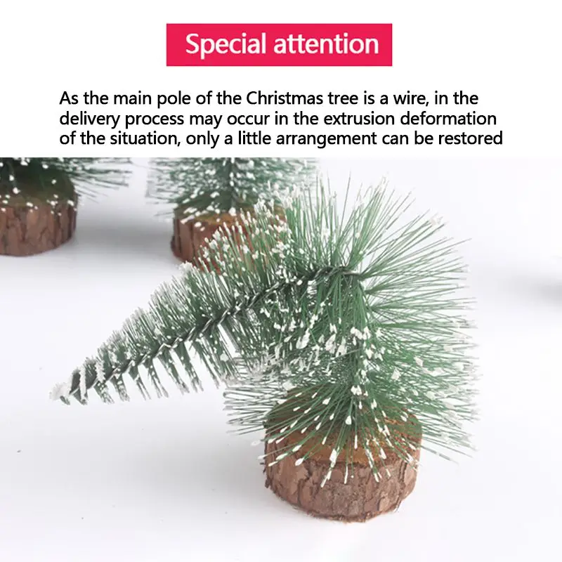 Hot 1pc Mini Christmas Tree Small Cedar desktop Christmas Tree LED Glowing Christmas Tree for New Year Home Decoration