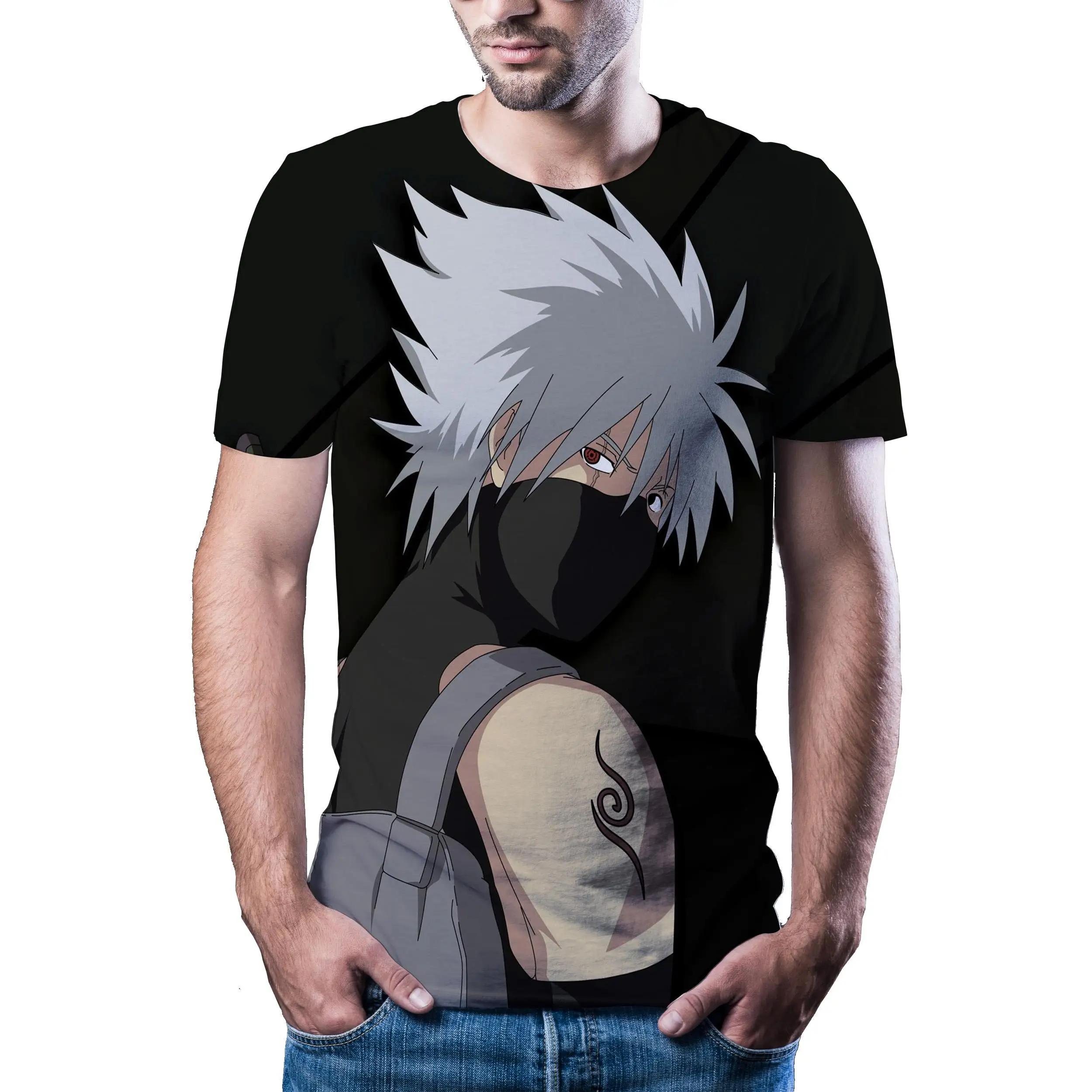 

2020 New T-shirt Men's Anime Cartoon T-shirt Animation Casual Summer 3D Printing Men's and Women's T-shirt