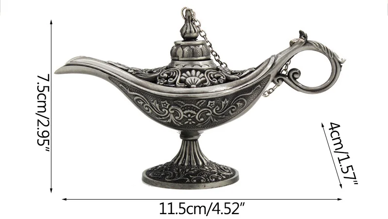 Strongwell Aladin ЛАМПА ТРАДИЦИОННАЯ выдолбленная сказочная волшебная лампа чайник лампа джинна винтажная ретро-игрушка для домашнего декора