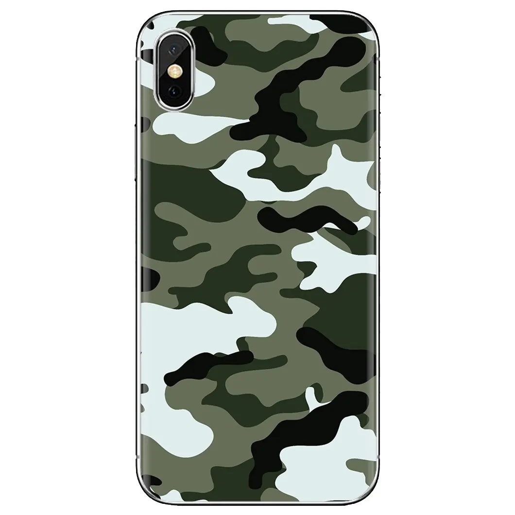 Милый армейский зеленый Камуфляжный силиконовый чехол для телефона iPod Touch iPhone 11
