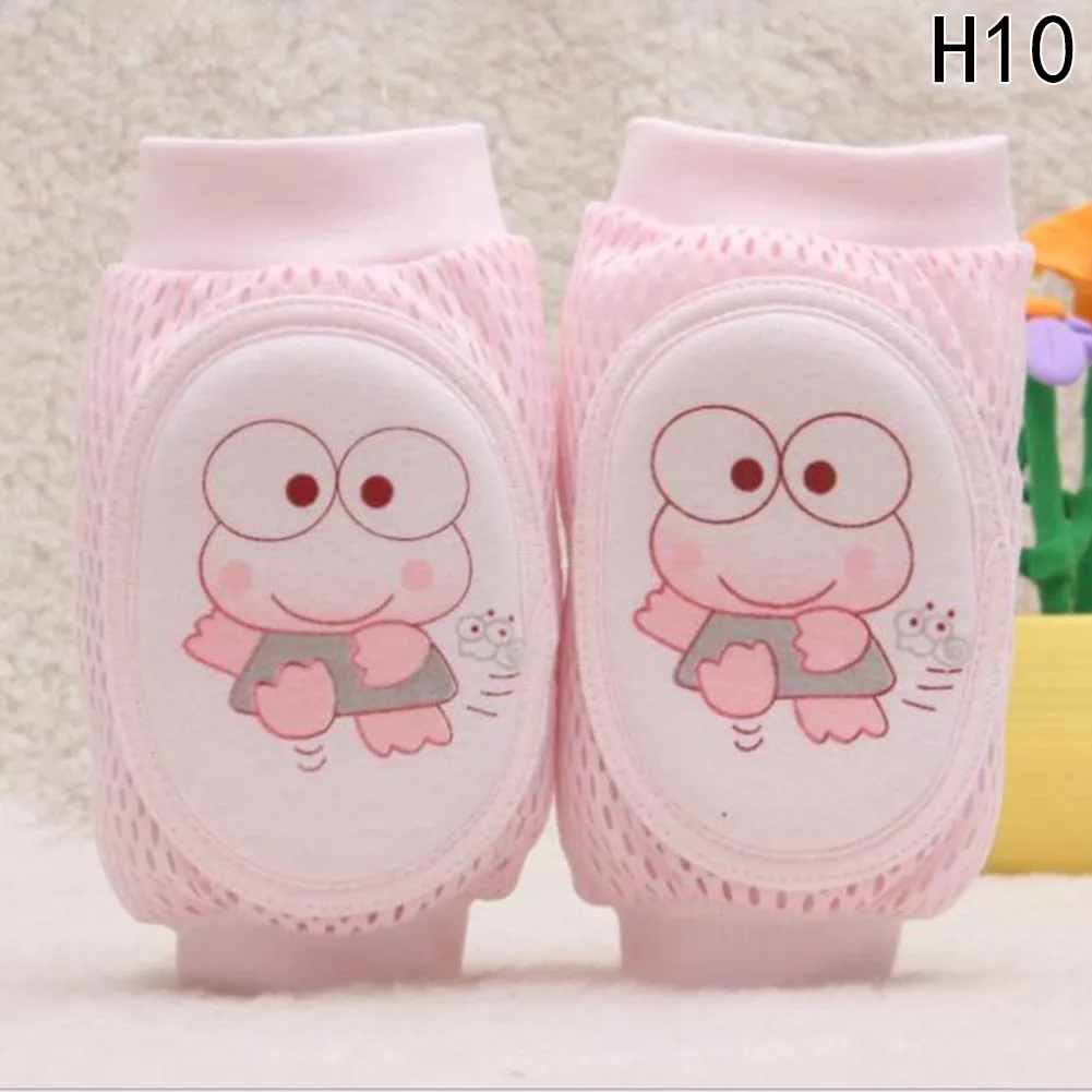 H10 1 Pari новые хлопковые безопасные детские наколенники гетры для малышей Дышащие Детские сетчатая губка мультфильм наколенники - Цвет: H10