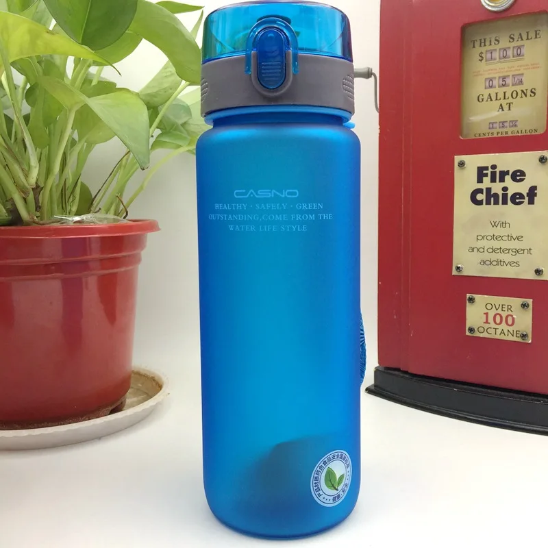 500ml Plastic Portable Water Bottle With Rope High Quality Leak-Proof Durable Drinkware Outdoor Sports Bottles - Цвет: Blue