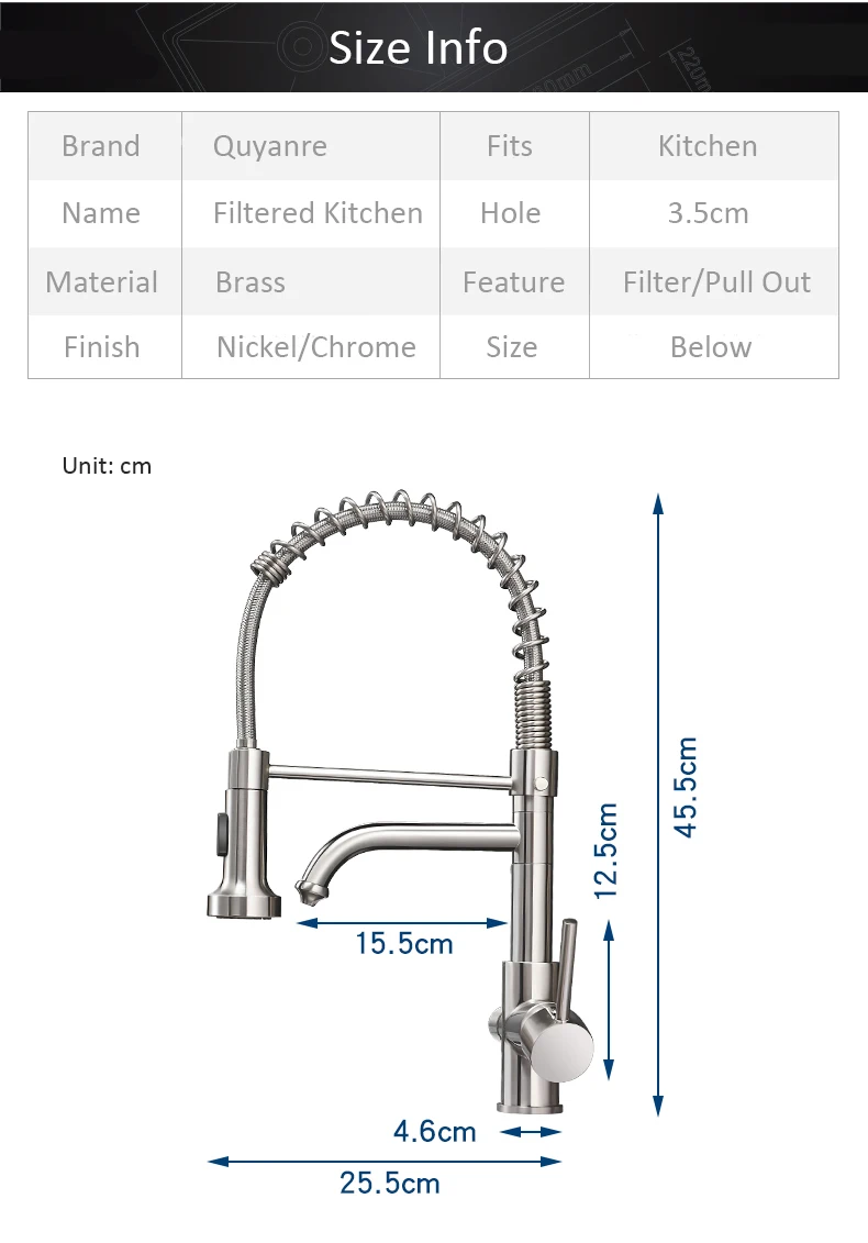 Kitchen Filtered Faucet Water Tap Purifier Faucet Dual Sprayer Tap