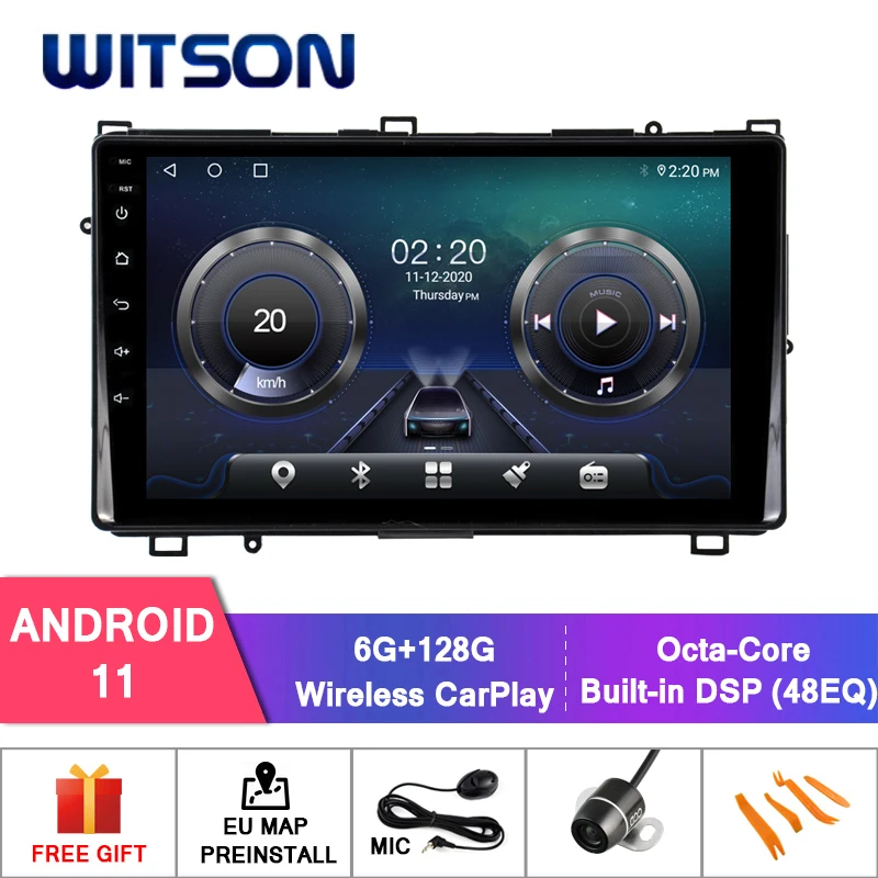 

WITSON Android 11 CAR DVD SYSTEM for TOYOTA Corolla 11 Auris E180 2017-2018 Player Stereo AutoAudio GPS Navigation DVD Video