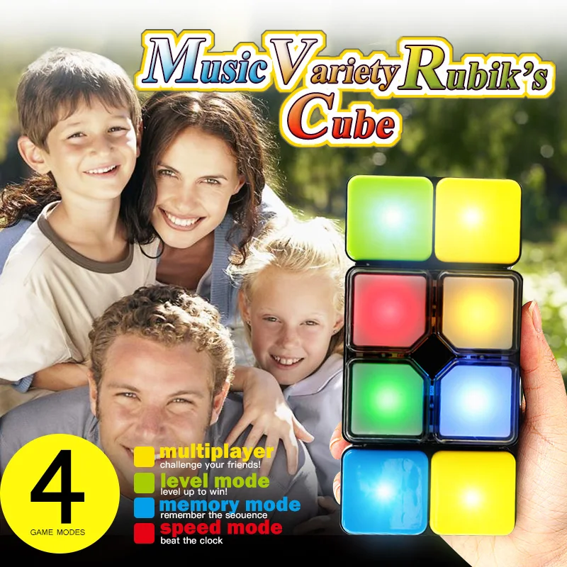 

Changeable Intelligent Puzzle Magic Music Cube Electronic Music toys magic cube Party Gift with Led Light Anti Stress Cube