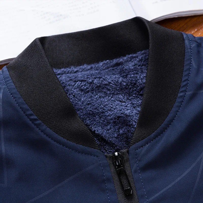 

Men Thick Cotton Coat Young And Middle-aged Casual Jacket Men's Large Size Stand Collar Casual Tops Business Style Winter