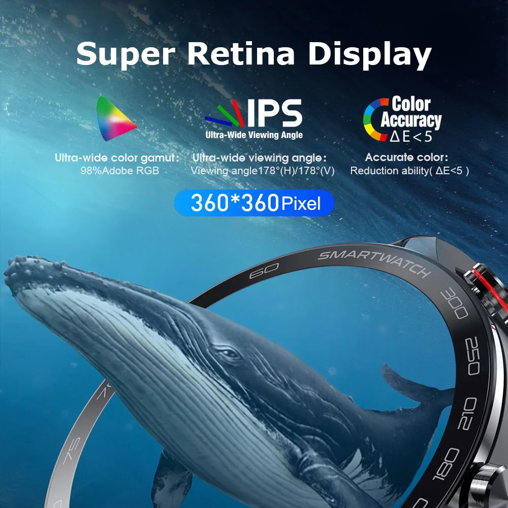 Новинка 2020 спортивные Смарт часы для мужчин с HD дисплеем Retina 360 * IPS ЭКГ кровяное