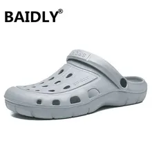 Мужская Спортивная обувь; Новинка; дышащие мужские пляжные кроссовки; пляжная обувь для рыбалки; летние сандалии с отверстиями