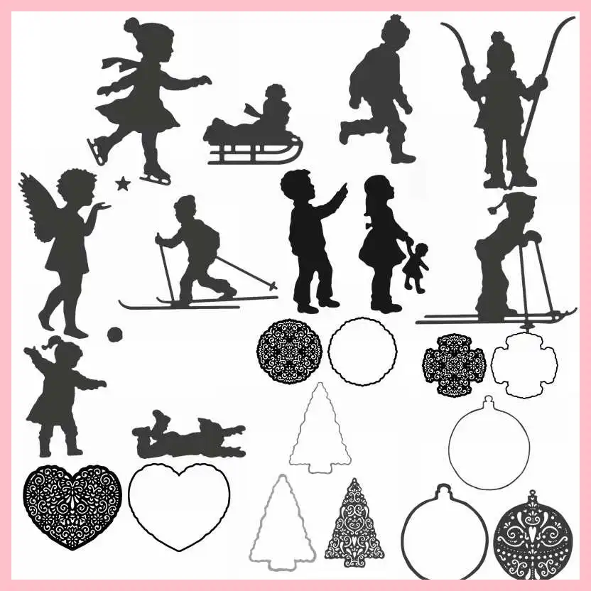 

Boys & Girls Lace Irregular Figure Metal Cutting Dies Scrapbooking Craft Decorate Photo Album Embossing Cards New Die Cut 2019