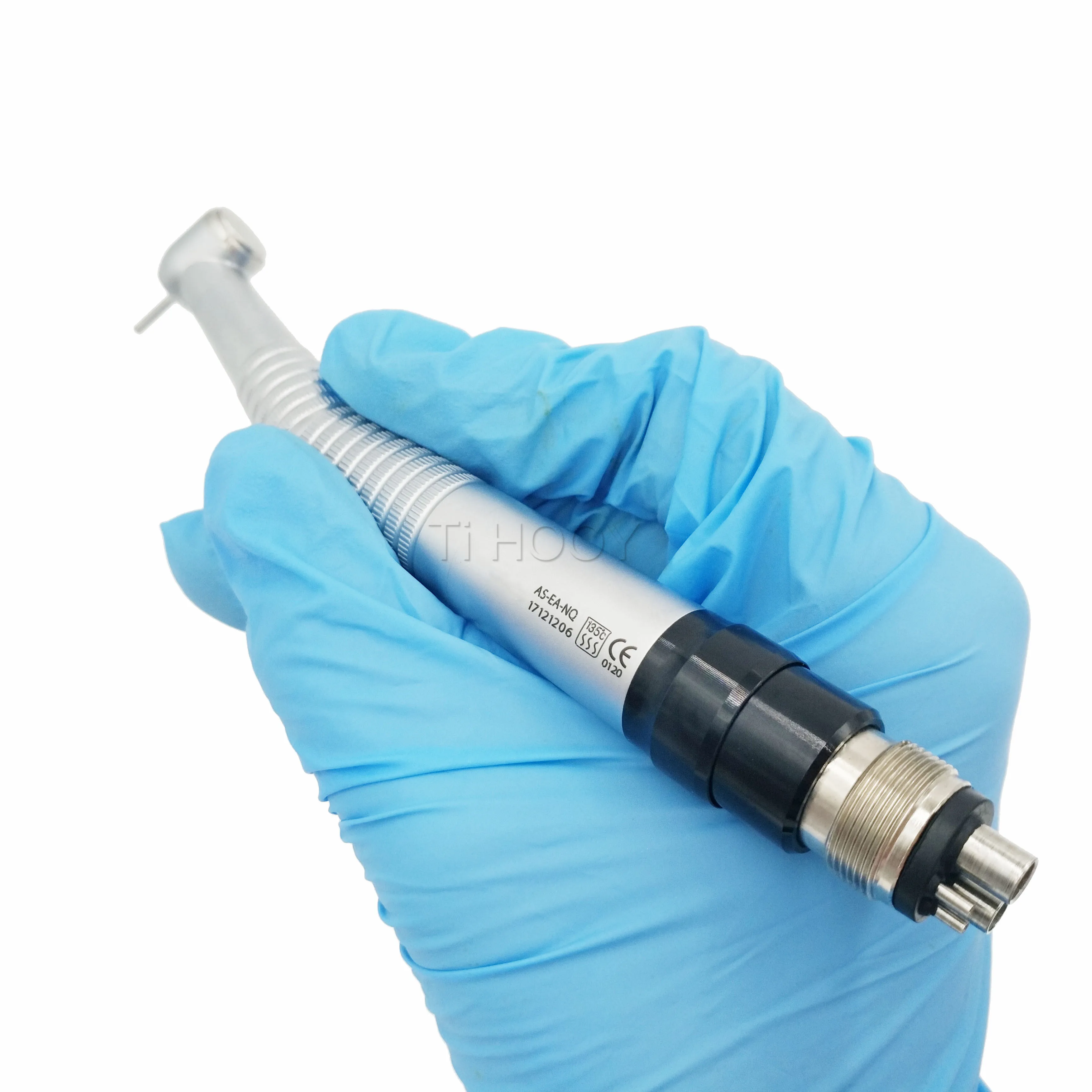 

Dental LED Air Turbine Light E-generator Push Button High Speed Handpiece Triple Water Spray Hand Piece 4Holes Dentist Lab