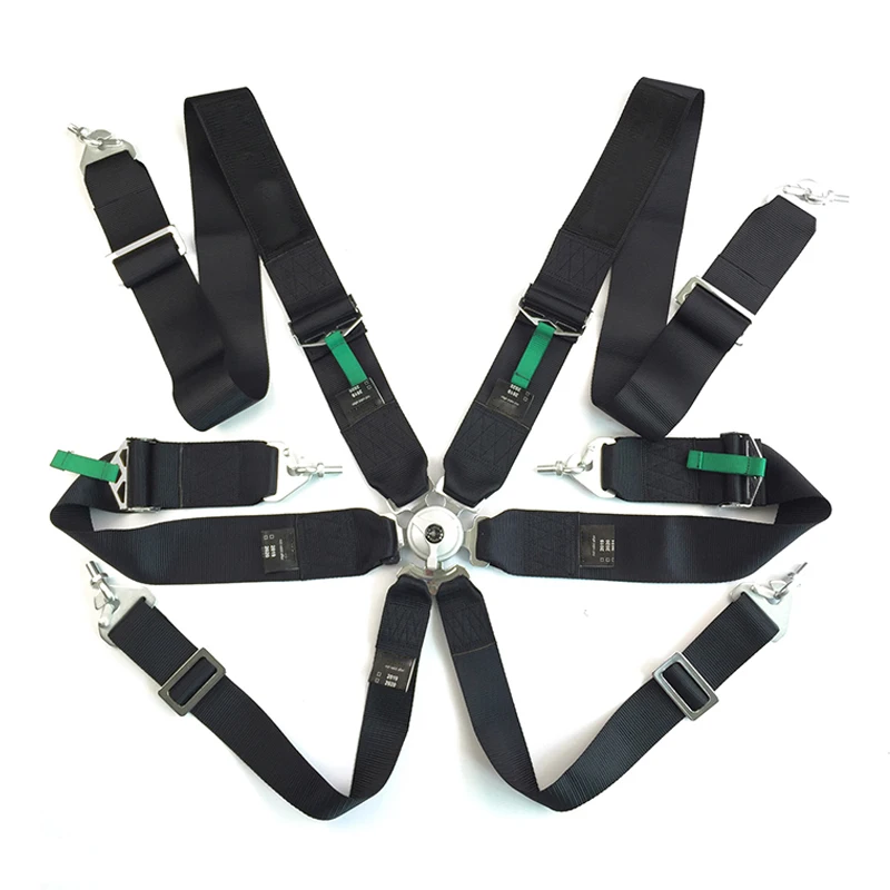 Universal 6 Point Racing Car Seat Belt Harness with Camlock Quick