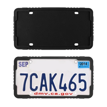 

2pcs License Plate Frame Drainage Hole Strong Flexibility US Car Silicone Licenses Plates Exterior Tail Replacement