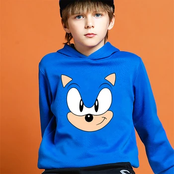 

Child Vivid Sonic Hoodie Fashion Casual Kids Sweatshirts Boys Girls Long Sleeve Sportswear Tops Children Cartoon Pullover Gift
