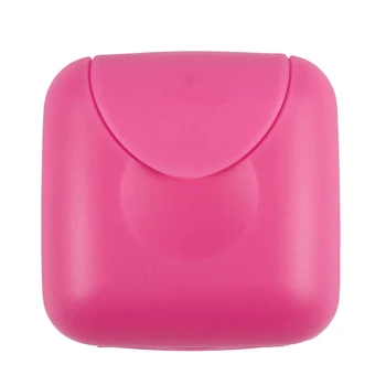 

New Plastic Travel Hiking Mini Soap Dish Box Holder Case Container Rose Red