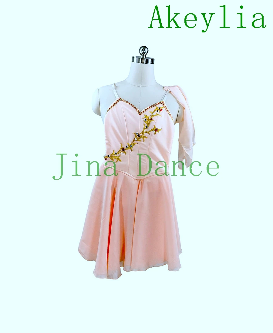 Cupid Ballet Stage Costume Professional Ballet Costume Dress Peach Pink for YAGP Dancewear chid ballet dress