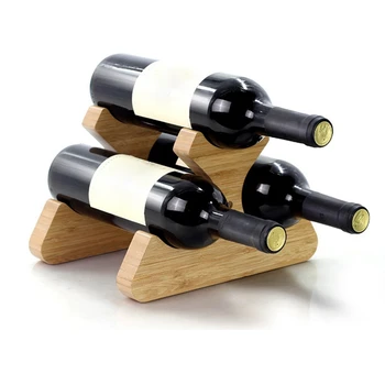 

3-Hole Modern Minimalist Bamboo Wood Wine Rack Wine Rack Display Rack Home Personalized Wine Bottle Rack