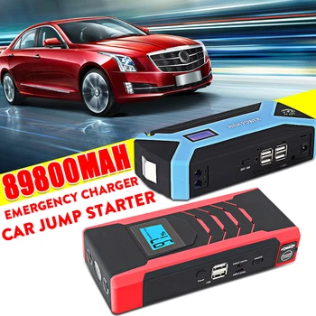 

Multifunction Jump Starter Power Bank 89800mah 12V 800A 4USB Portable Car Battery Booster Petrol Diesel Charger Starting Devices