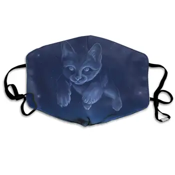 

Unisex Print Mouth Mask - Abstract Space Cat Stars Polyester Anti-dust Mouth-Muffle - Fashion Washed Reusable Face Masks For