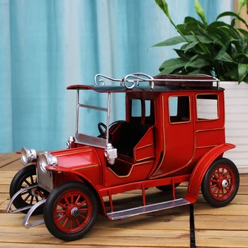 

Retro Iron Handmade Red Classic Car Model European Home Table Decor Car Craft Coffee Bar Bookstore Shop Showcase Car Decoration
