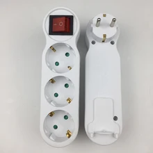 Новые расширения удобное преобразование немецкая штепсельная вилка тройной Беспроводной ЕС Стандартный домашней розетки 1 до 3 Way 16A 250V выход Мощность адаптер